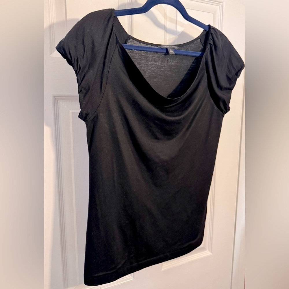 Banana Republic Drape Neck Cap Sleeve  Top - Size Large